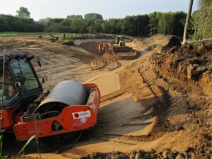 Bauarbeiten, Erftverlegung Bergheim Kenten