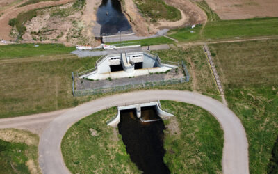 Vorbereitungen für die Hauptarbeiten am Hochwasserrückhaltebecken Horchheim in vollem Gange