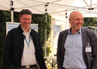 Rene Düppen und Christoph Brepols am Tag der offenen Tür auf der Kläranlage Weilerswist