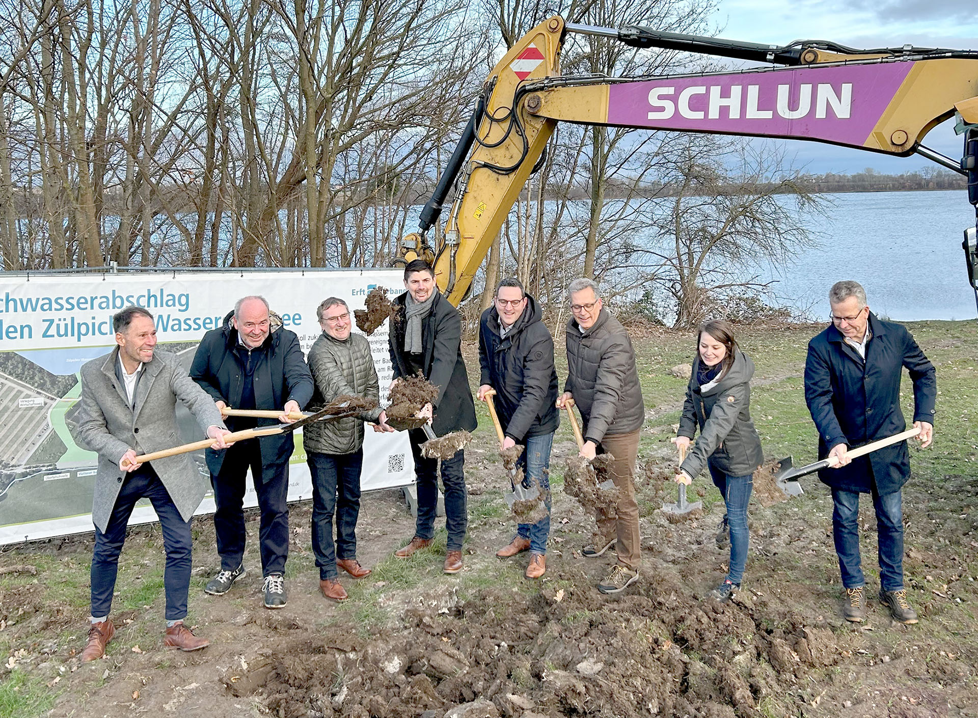 Spatenstich Hochwasserabschlag Zülpicher Wassersportsee