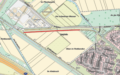 Sperrung des Geh- und Radwegs entlang der Flutmulde Römerstraße