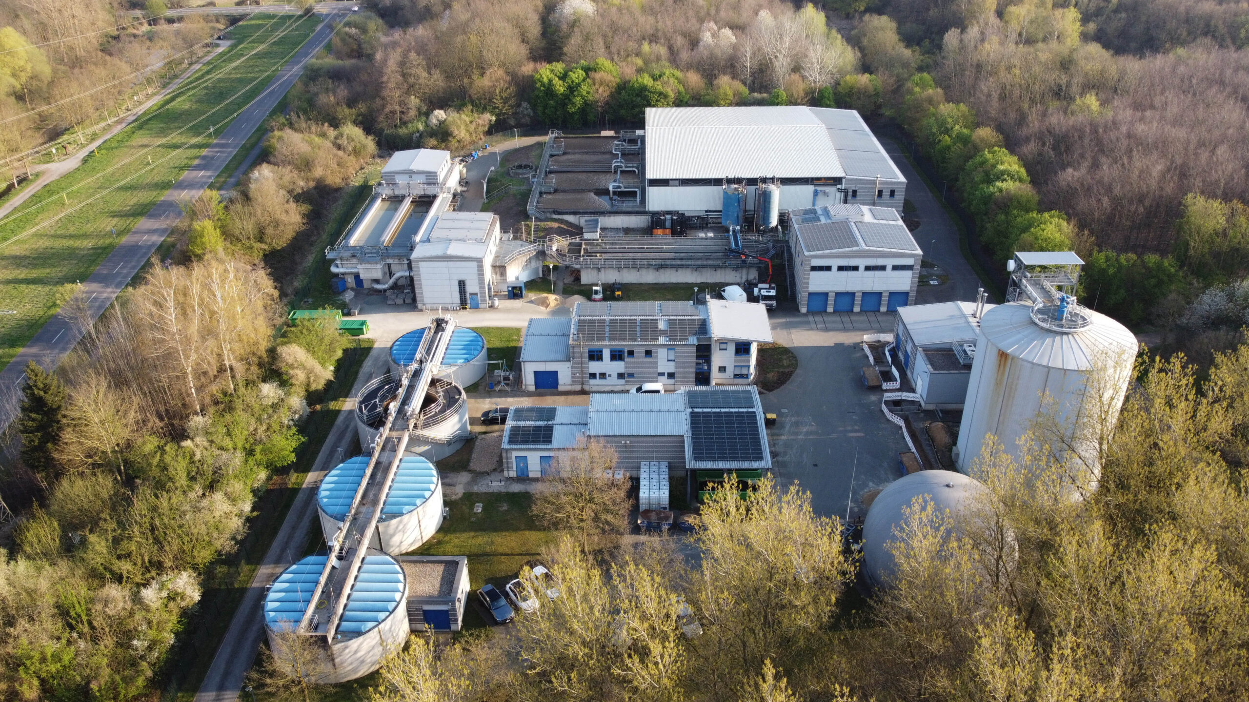 Luftaufnahme Gruppenklärwerk Nordkanal