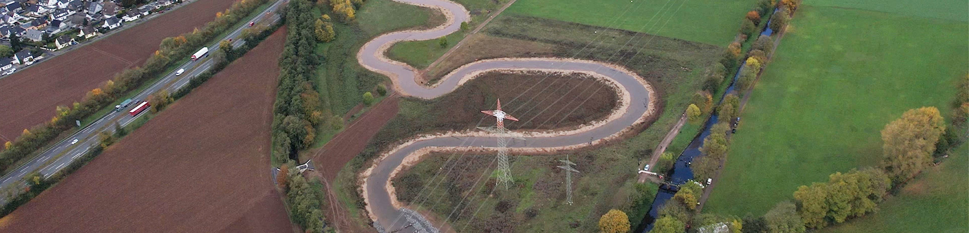 Ansicht der Renaturierung in Kerpen Gymnich von oben