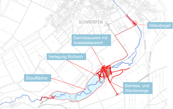 Lageplan HRB Schwerfen